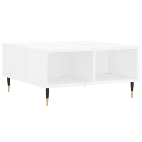 vidaXL Coffee Table High Gloss White 60x60x30 cm Engineered Wood