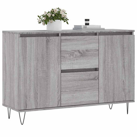 vidaXL Sideboard Grey Sonoma 101.5x35x70 cm Engineered Wood
