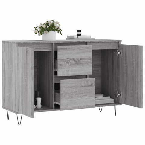 vidaXL Sideboard Grey Sonoma 101.5x35x70 cm Engineered Wood