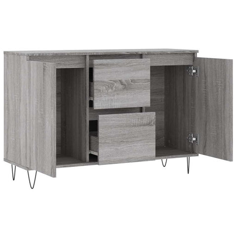 vidaXL Sideboard Grey Sonoma 101.5x35x70 cm Engineered Wood
