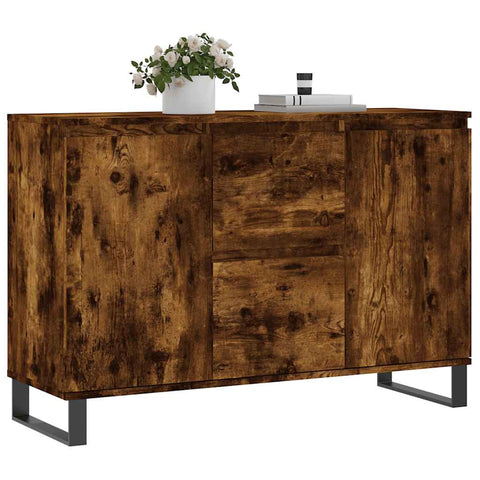 vidaXL Sideboard Smoked Oak 101.5x35x70 cm Engineered Wood