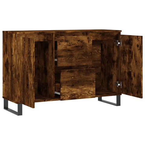 vidaXL Sideboard Smoked Oak 101.5x35x70 cm Engineered Wood