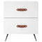 vidaXL Bedside Cabinet White 40x35x47.5 cm Engineered Wood