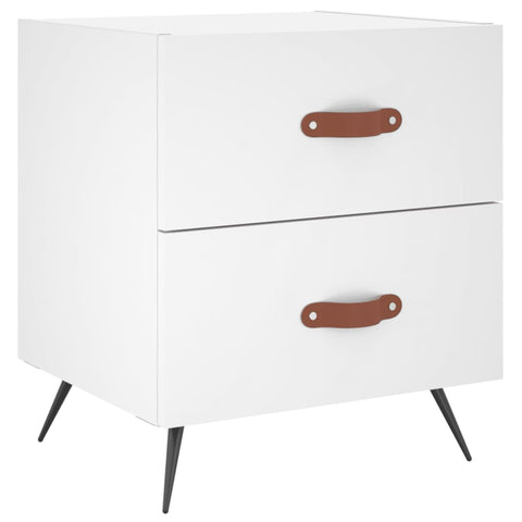 vidaXL Bedside Cabinets 2 pcs White 40x35x47.5 cm Engineered Wood