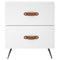 vidaXL Bedside Cabinets 2 pcs White 40x35x47.5 cm Engineered Wood