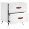 vidaXL Bedside Cabinets 2 pcs White 40x35x47.5 cm Engineered Wood