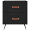 vidaXL Bedside Cabinets 2 pcs Black 40x35x47.5 cm Engineered Wood