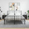 vidaXL Bedside Cabinets 2 pcs Black 40x35x47.5 cm Engineered Wood