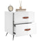 vidaXL Bedside Cabinet High Gloss White 40x35x47.5 cm Engineered Wood