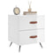 vidaXL Bedside Cabinet High Gloss White 40x35x47.5 cm Engineered Wood