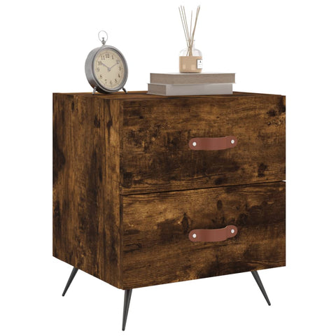 vidaXL Bedside Cabinets 2 pcs Smoked Oak 40x35x47.5 cm Engineered Wood