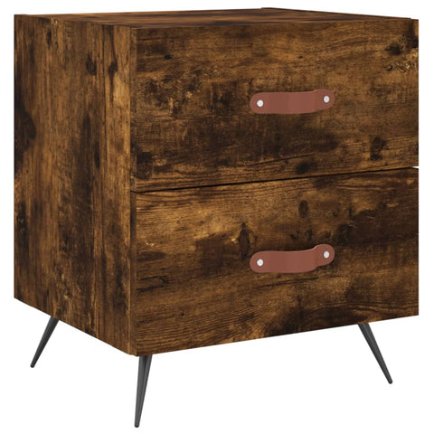 vidaXL Bedside Cabinets 2 pcs Smoked Oak 40x35x47.5 cm Engineered Wood
