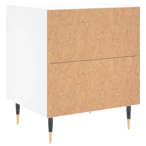 vidaXL Bedside Cabinet White 40x35x47.5 cm Engineered Wood