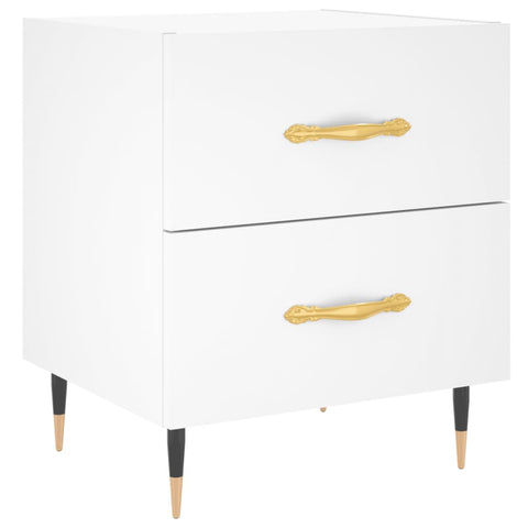 vidaXL Bedside Cabinets 2 pcs White 40x35x47.5 cm Engineered Wood