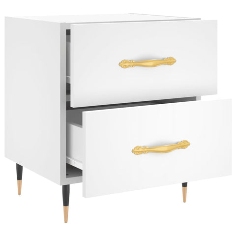 vidaXL Bedside Cabinets 2 pcs White 40x35x47.5 cm Engineered Wood