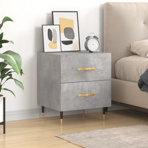 vidaXL Bedside Cabinet Concrete Grey 40x35x47.5 cm Engineered Wood