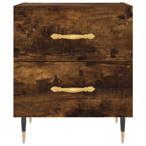 vidaXL Bedside Cabinet Smoked Oak 40x35x47.5 cm Engineered Wood