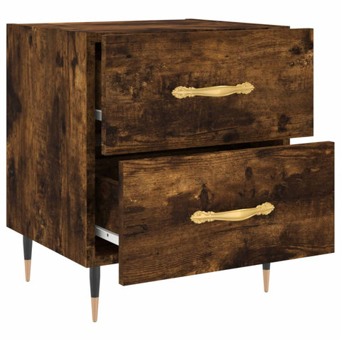 vidaXL Bedside Cabinets 2 pcs Smoked Oak 40x35x47.5 cm Engineered Wood