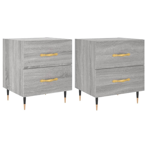 vidaXL Bedside Cabinets 2 pcs Grey Sonoma 40x35x47.5 cm Engineered Wood