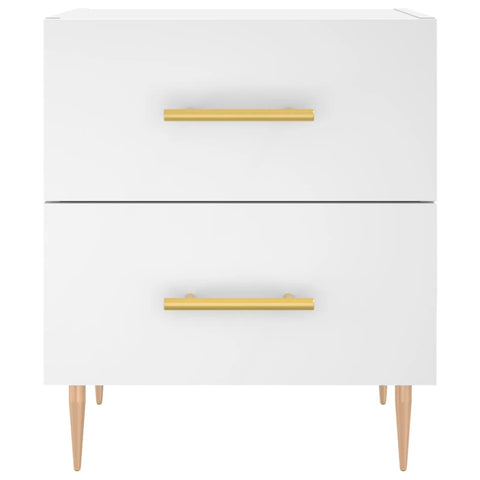 vidaXL Bedside Cabinet White 40x35x47.5 cm Engineered Wood