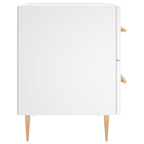 vidaXL Bedside Cabinet White 40x35x47.5 cm Engineered Wood