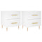 vidaXL Bedside Cabinets 2 pcs White 40x35x47.5 cm Engineered Wood