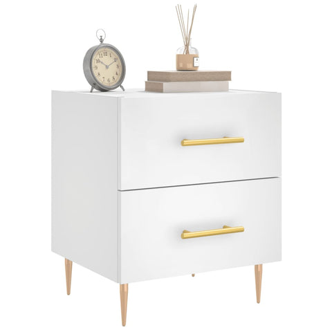 vidaXL Bedside Cabinets 2 pcs White 40x35x47.5 cm Engineered Wood
