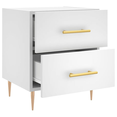 vidaXL Bedside Cabinets 2 pcs White 40x35x47.5 cm Engineered Wood
