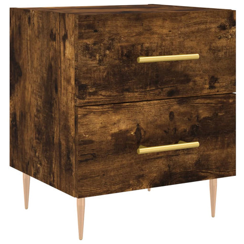 vidaXL Bedside Cabinets 2 pcs Smoked Oak 40x35x47.5 cm Engineered Wood