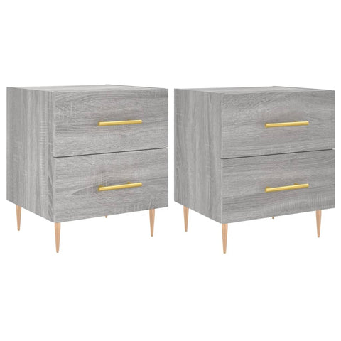 vidaXL Bedside Cabinets 2 pcs Grey Sonoma 40x35x47.5 cm Engineered Wood