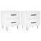 vidaXL Bedside Cabinets 2 pcs White 40x35x47.5 cm Engineered Wood