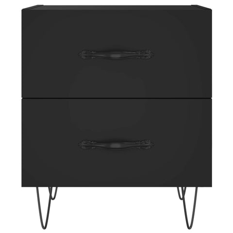 vidaXL Bedside Cabinets 2 pcs Black 40x35x47.5 cm Engineered Wood