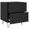 vidaXL Bedside Cabinets 2 pcs Black 40x35x47.5 cm Engineered Wood