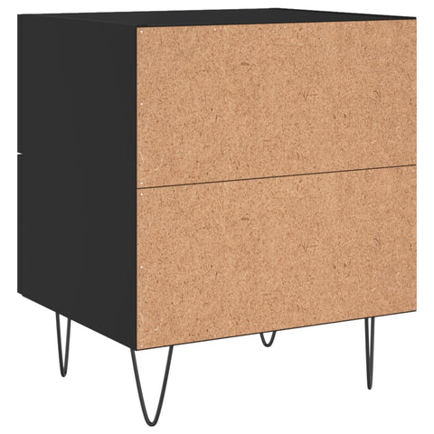 vidaXL Bedside Cabinets 2 pcs Black 40x35x47.5 cm Engineered Wood