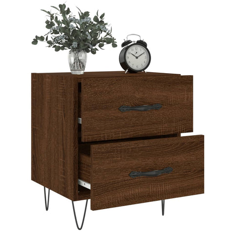 vidaXL Bedside Cabinet Brown Oak 40x35x47.5 cm Engineered Wood
