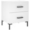vidaXL Bedside Cabinet White 40x35x47.5 cm Engineered Wood