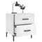 vidaXL Bedside Cabinet White 40x35x47.5 cm Engineered Wood