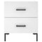 vidaXL Bedside Cabinet White 40x35x47.5 cm Engineered Wood