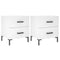 vidaXL Bedside Cabinets 2 pcs White 40x35x47.5 cm Engineered Wood