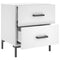 vidaXL Bedside Cabinets 2 pcs White 40x35x47.5 cm Engineered Wood