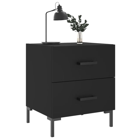 vidaXL Bedside Cabinets 2 pcs Black 40x35x47.5 cm Engineered Wood