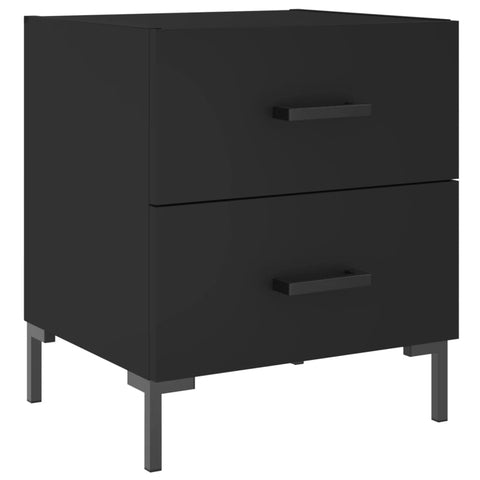 vidaXL Bedside Cabinets 2 pcs Black 40x35x47.5 cm Engineered Wood