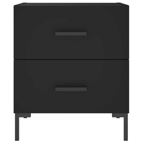 vidaXL Bedside Cabinets 2 pcs Black 40x35x47.5 cm Engineered Wood
