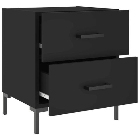 vidaXL Bedside Cabinets 2 pcs Black 40x35x47.5 cm Engineered Wood