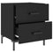 vidaXL Bedside Cabinets 2 pcs Black 40x35x47.5 cm Engineered Wood