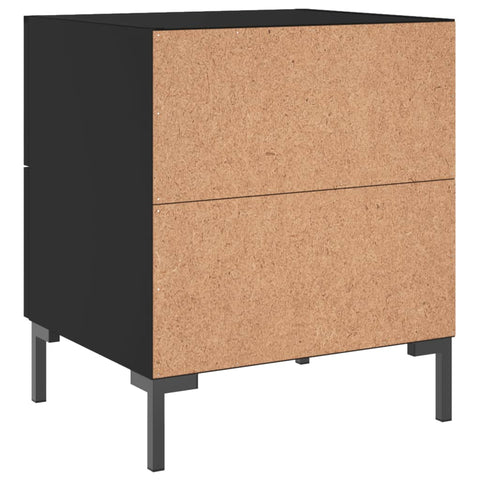 vidaXL Bedside Cabinets 2 pcs Black 40x35x47.5 cm Engineered Wood
