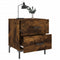 vidaXL Bedside Cabinet Smoked Oak 40x35x47.5 cm Engineered Wood