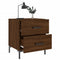 vidaXL Bedside Cabinets 2 pcs Brown Oak 40x35x47.5 cm Engineered Wood