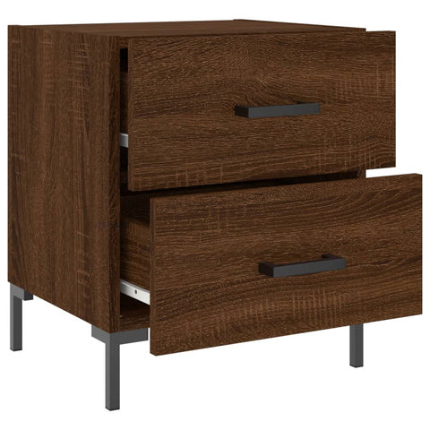 vidaXL Bedside Cabinets 2 pcs Brown Oak 40x35x47.5 cm Engineered Wood