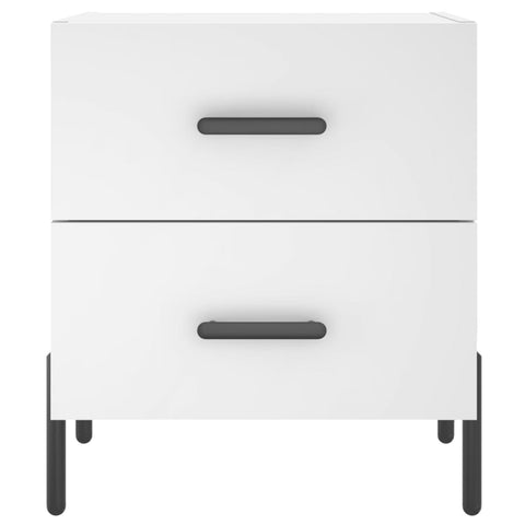 vidaXL Bedside Cabinet White 40x35x47.5 cm Engineered Wood